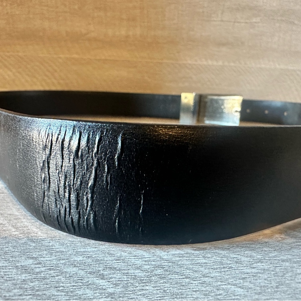 Kenneth Cole Reaction 42” Black Leather Belt - Picture 5 of 6